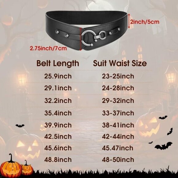 Wide Leather Belt for Women Adjustable Vintage Interlock Buckle Casual Dress main image 6